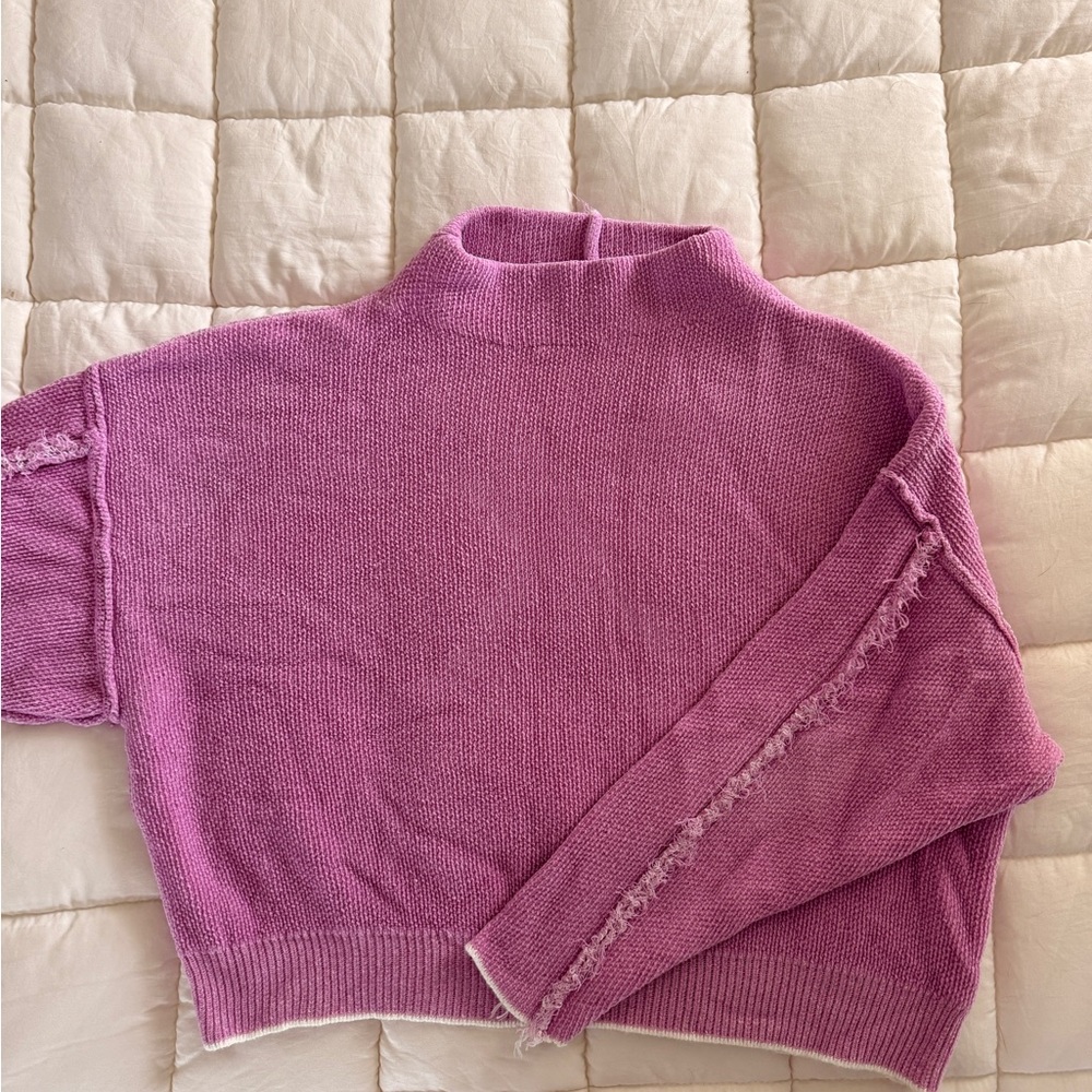 Zenana Outfitters Mauve Turtleneck Sweater